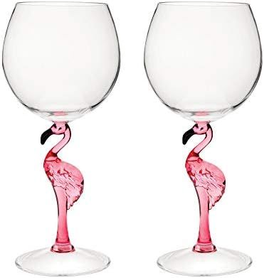 Gourmet Art 2-Piece Flamingo 20 oz. Durable Acrylic Plastic Wine Glass, Ideal for Wine and Beverage | Amazon (US)
