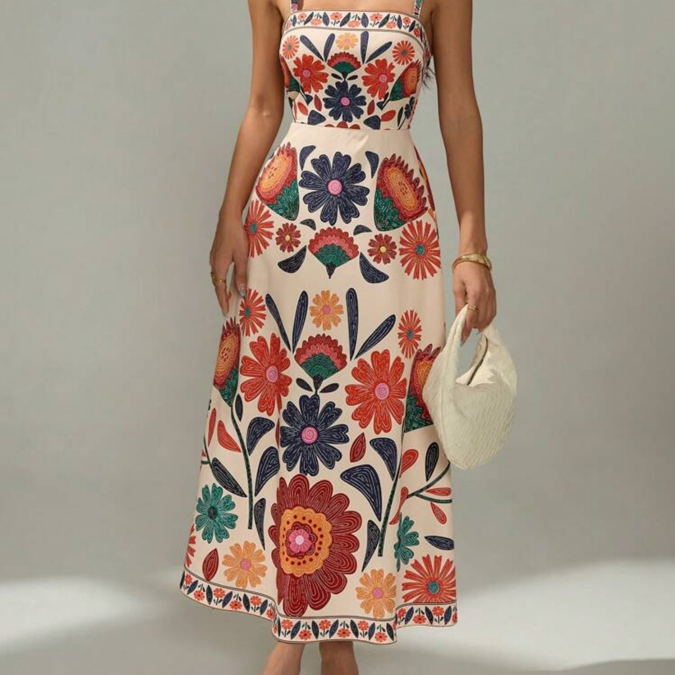 elegant floral print maxi dress women sleeveless cinched - Temu Canada | Temu Affiliate Program
