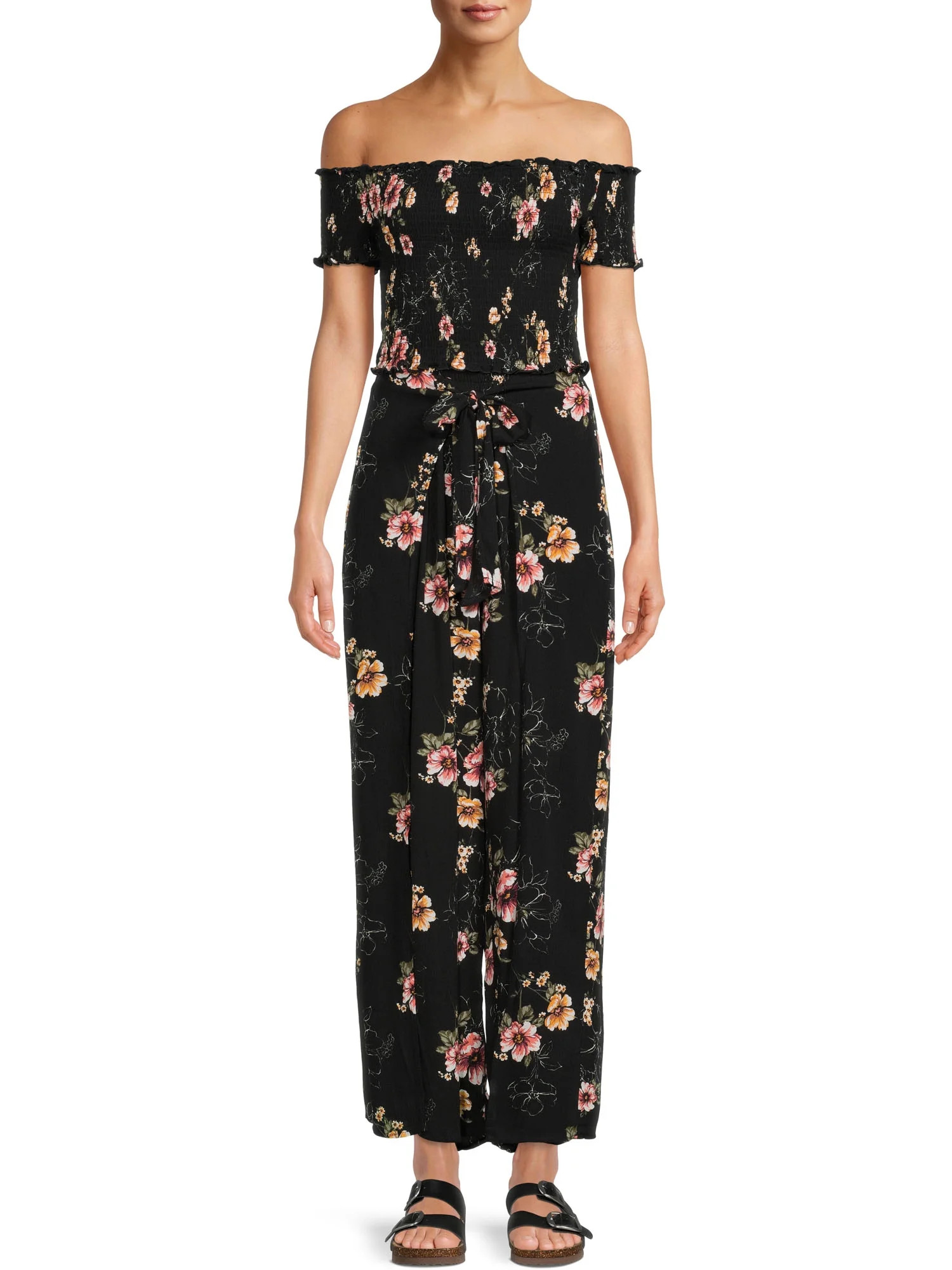 No Boundaries Juniors’ Smocked Outfit Set, 2-Piece - Walmart.com | Walmart (US)