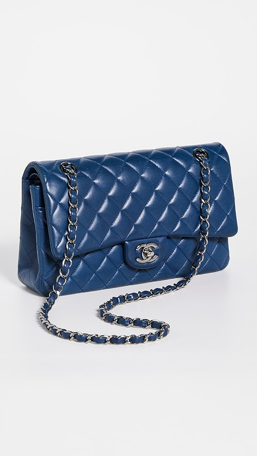 Chanel Blue Lambskin 2.55 10" Bag | Shopbop
