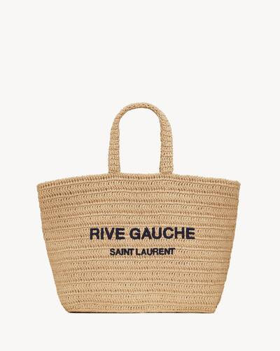 rive gauche supple tote bag in raffia crochet | Saint Laurent Inc. (Global)