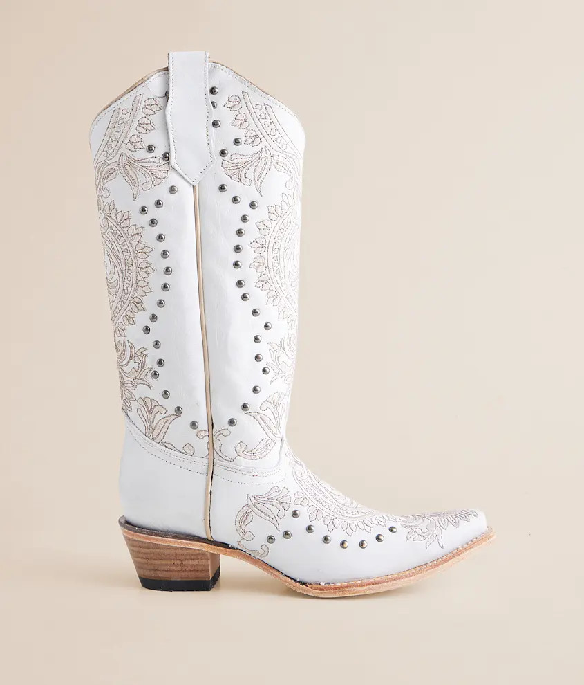 Studded Western Leather Boot | Buckle