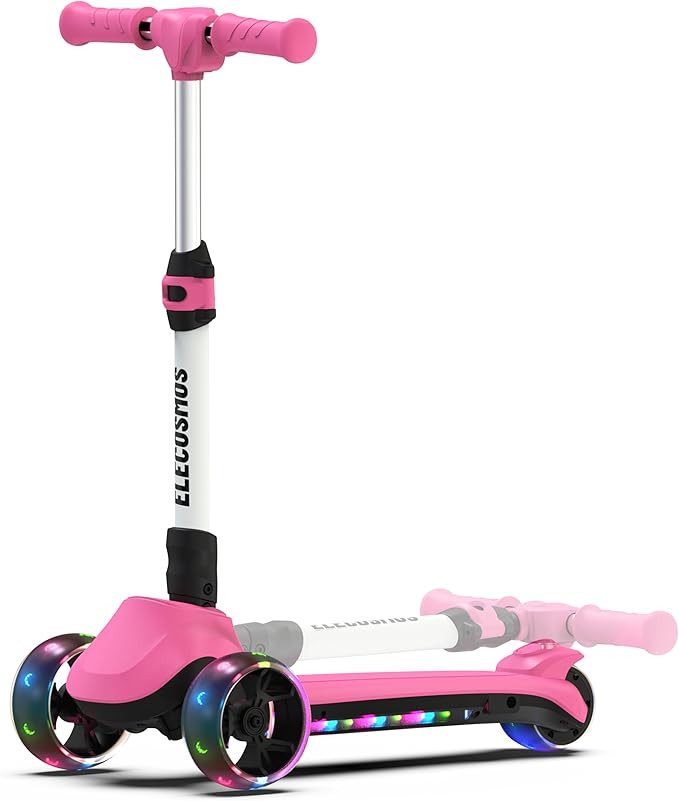 ELECOSMOS Safe Electric Scooter for Kids 4+, Balance for Beginner, Thumb Throttle, Flash Deck, Ex... | Amazon (US)