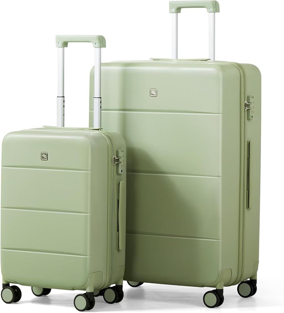 Hanke Luggage Sets 2 Piece with Spinner Wheels, 20/28 Inch Hard Shell Suitcases Set TSA Approved ... | Amazon (US)