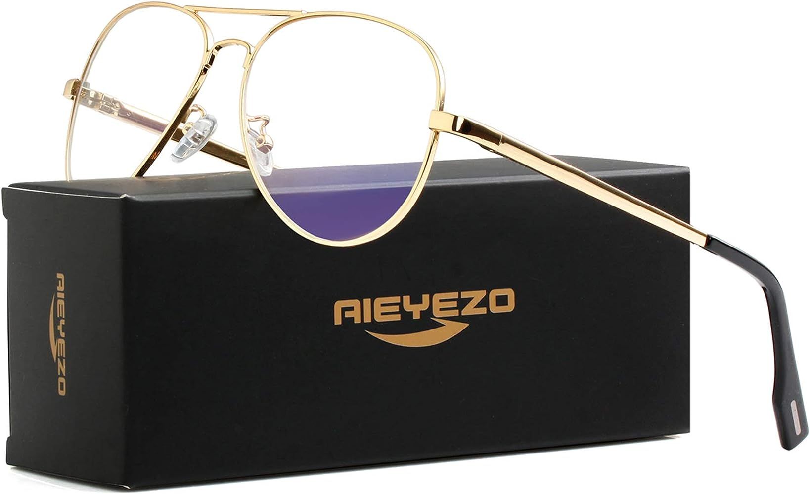 Polarized Aviator Sunglasses for Men Women Vintage Round Metal Sun Glasses 100% UV400 Protection | Amazon (US)