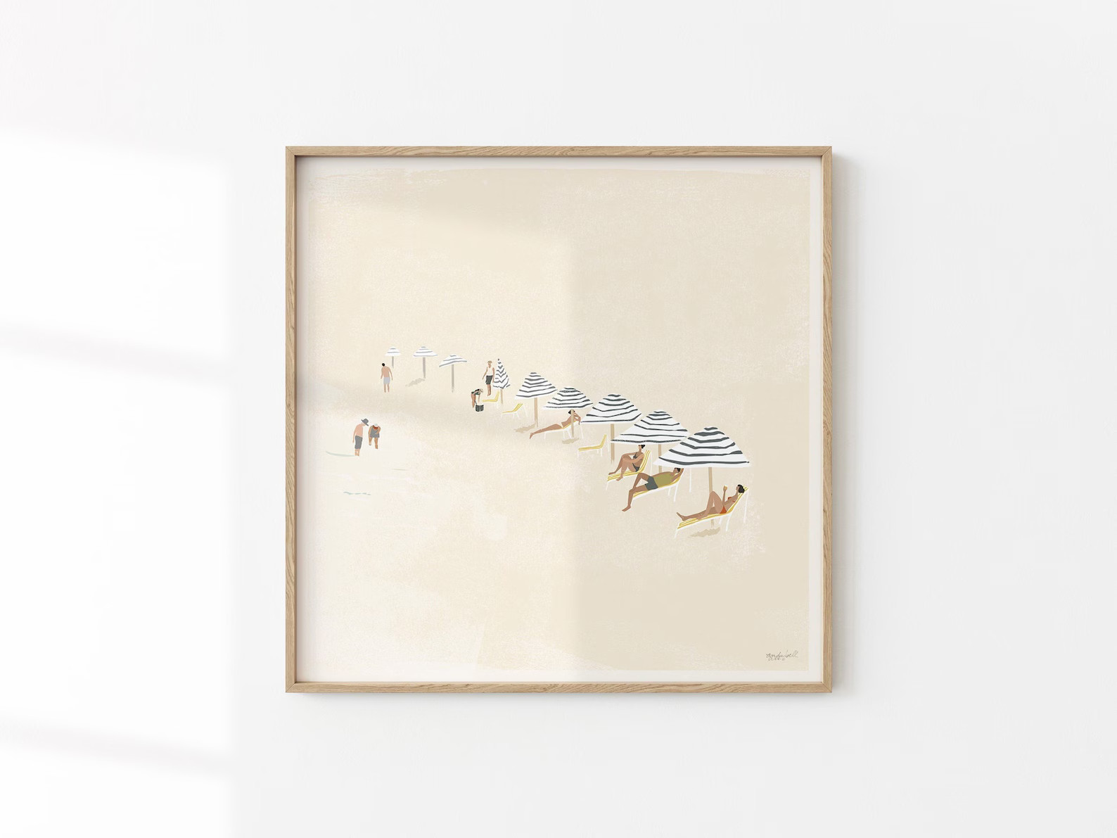 Large Beach Painting Wall Art Beach Decor Digital Download Beach Art Minimal Wall Art Prints - Et... | Etsy (US)