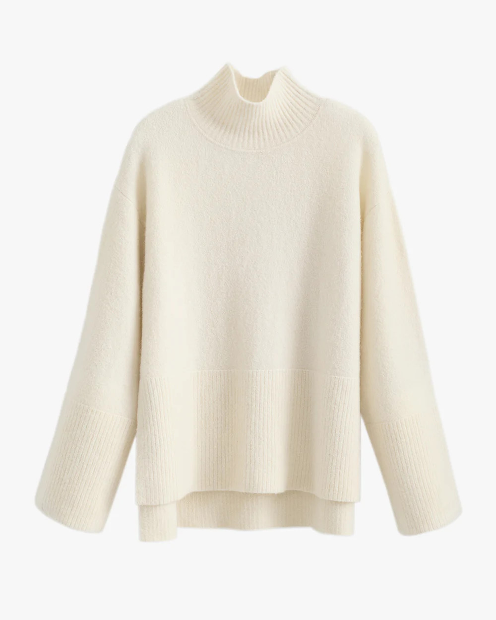 Alpaca Wool Relaxed Turtleneck Sweater | Cuyana