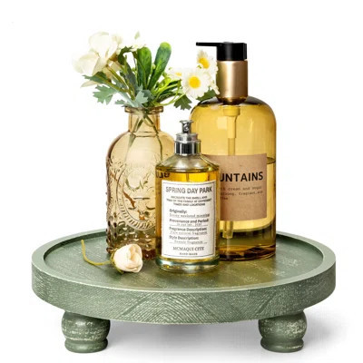 Farmhouse Pine Wood Riser For Home Decor – Round Pedestal Stand For Coffee Table & Kitchen Sink – Stylish Display Stand For Dish Soap Dispenser, Candl | Wayfair North America