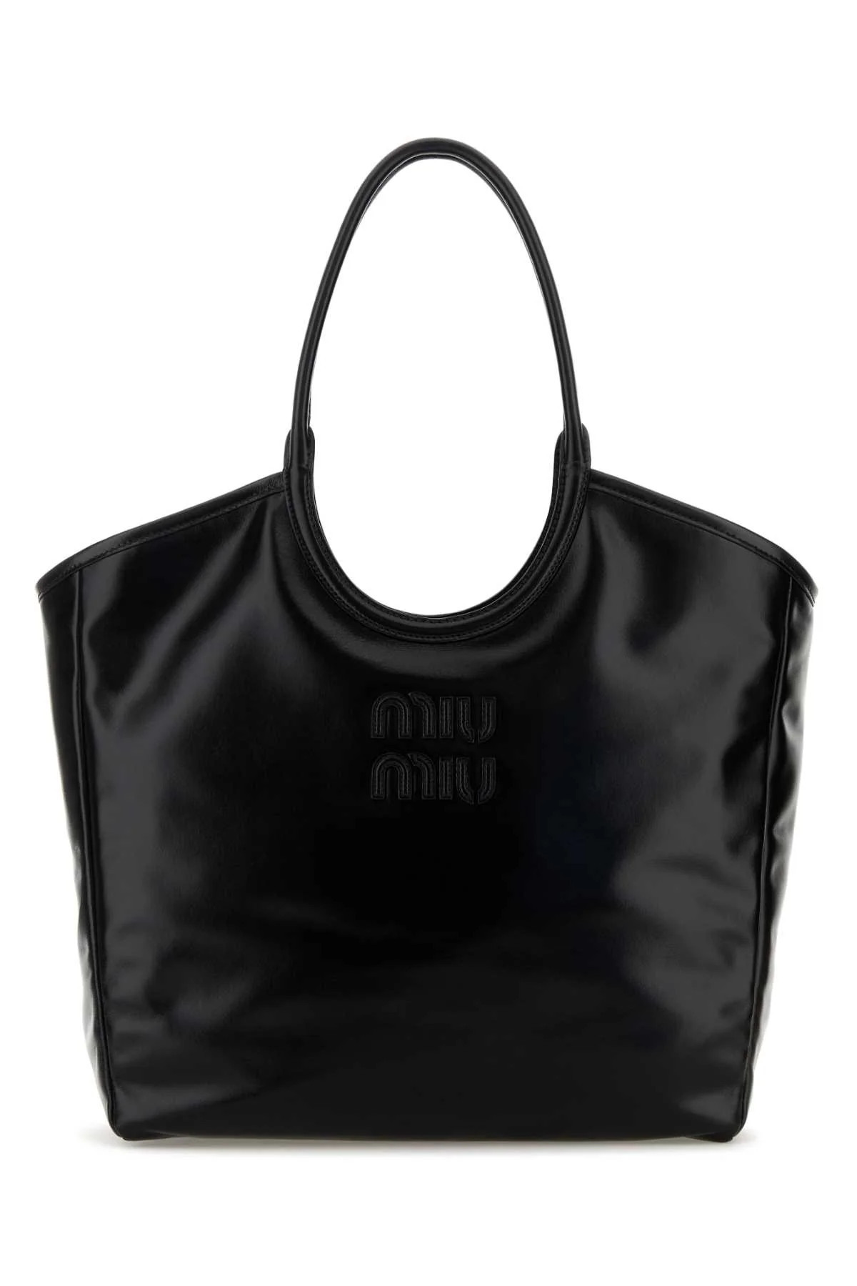 Miu Miu Nappa Leather Shoulder Bag — Black | Italist Inc.