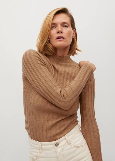 Ribbed fine-knit sweater | MANGO (UK)