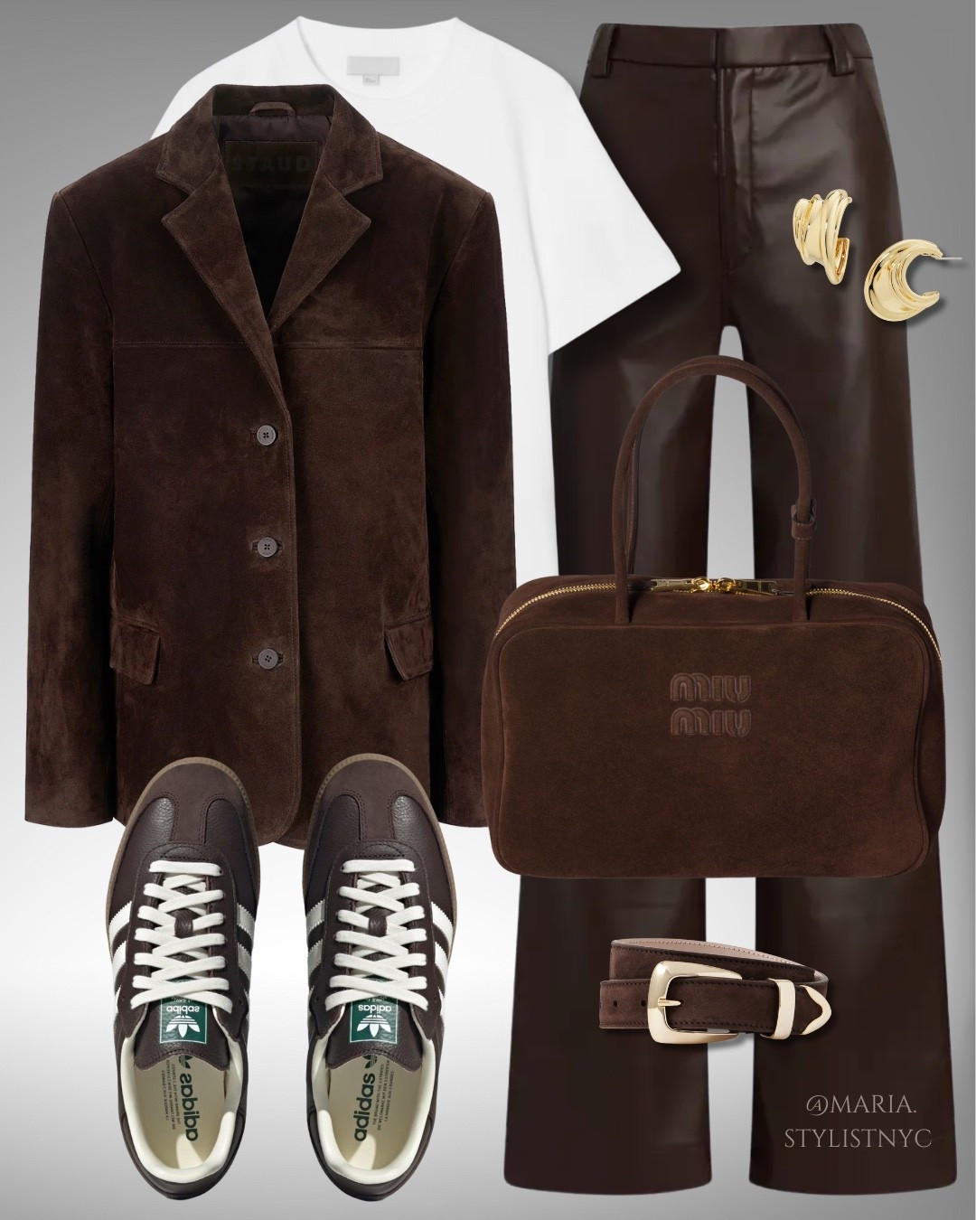 Espresso Brown Suede Blazer + Brown Leather Pants + Brown Adidas Sneakers 🤎✨ Fall Outfit 🍂✨

#LTKStyleTip #LTKItBag #LTKShoeCrush