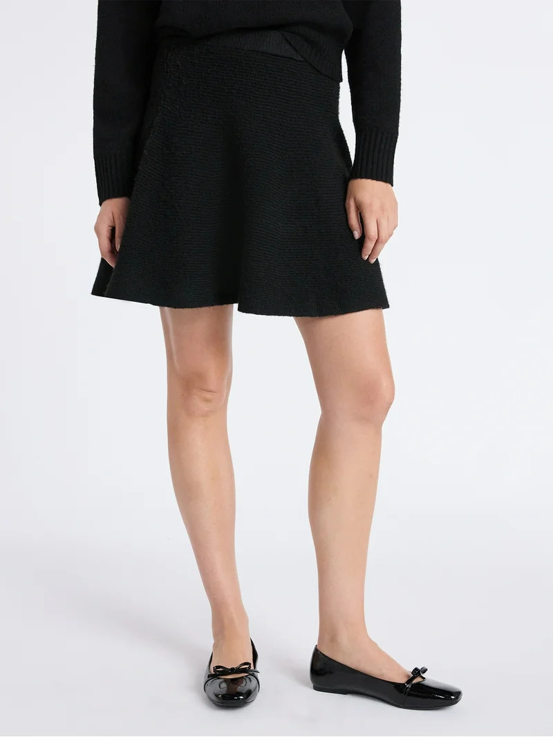 Free Assembly Women's and Women’s Plus Ribbed Mini Sweater Skirt, Sizes XS-4X | Walmart (US)