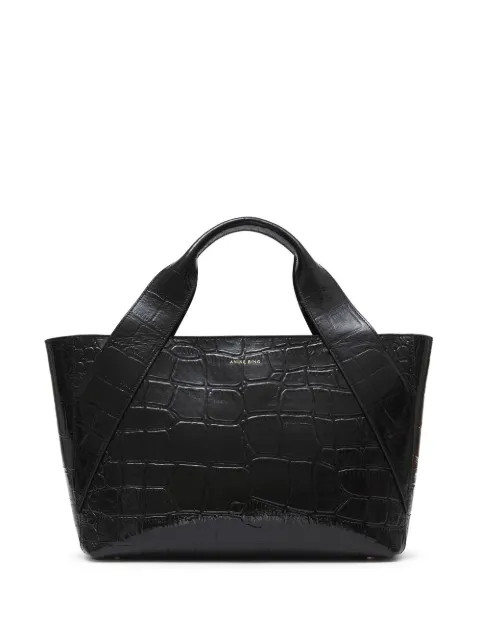 ANINE BING Maya croc-embossed Tote Bag - Farfetch | Farfetch Global