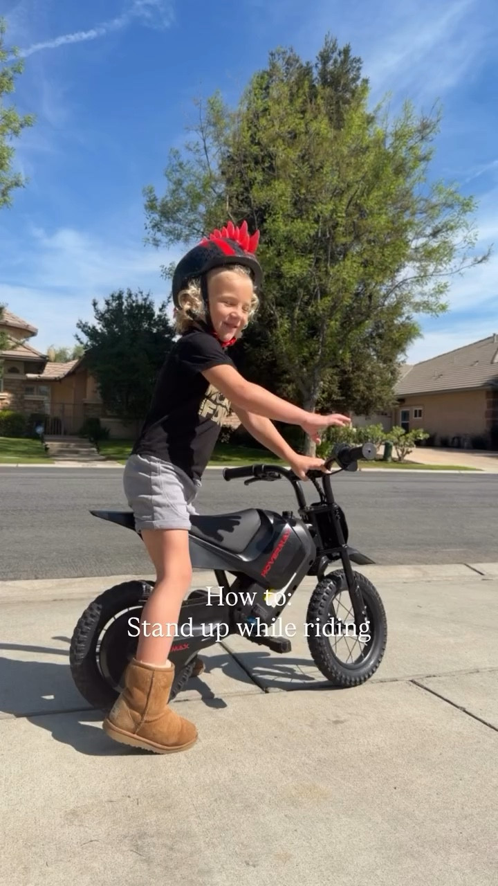 How to:
Stand up while riding