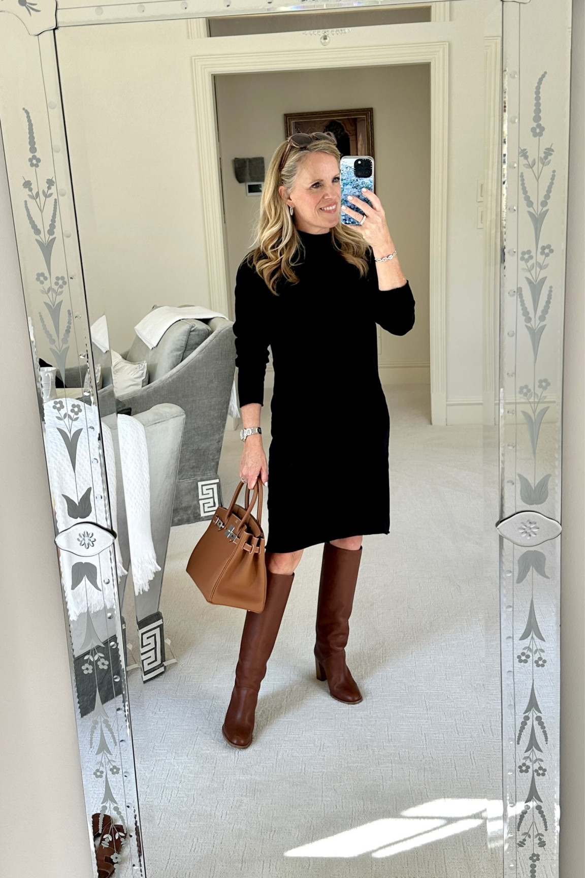 Fall Dress inspiration 
Sweater dress 

Sweater dress
Brian tall boots
Ladybag 

#LTKOver40 #LTKSeasonal #LTKStyleTip