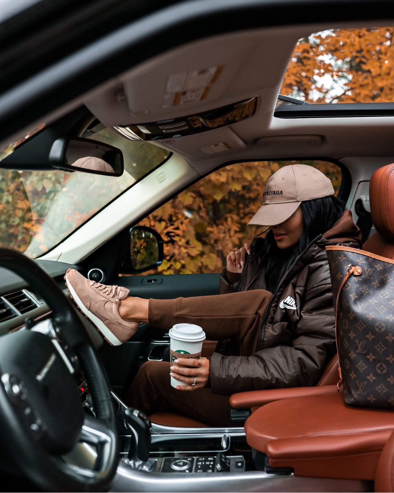 Casual fall outfit / weekend outfit ideas
Nike brown sweatshirt
Nike neutral sneakers
Nike brown puffer jacket 

#LTKFindsUnder100 #LTKActive #LTKSeasonal