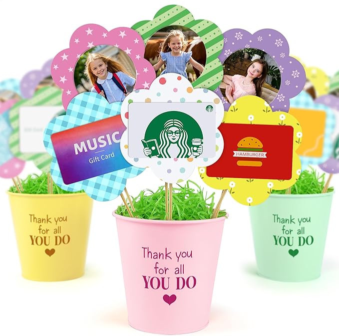 Malhaii Teacher Appreciation Gifts, 3 Pack Card Holder Bouquet Teacher Gifts Ideas for Women Her ... | Amazon (US)