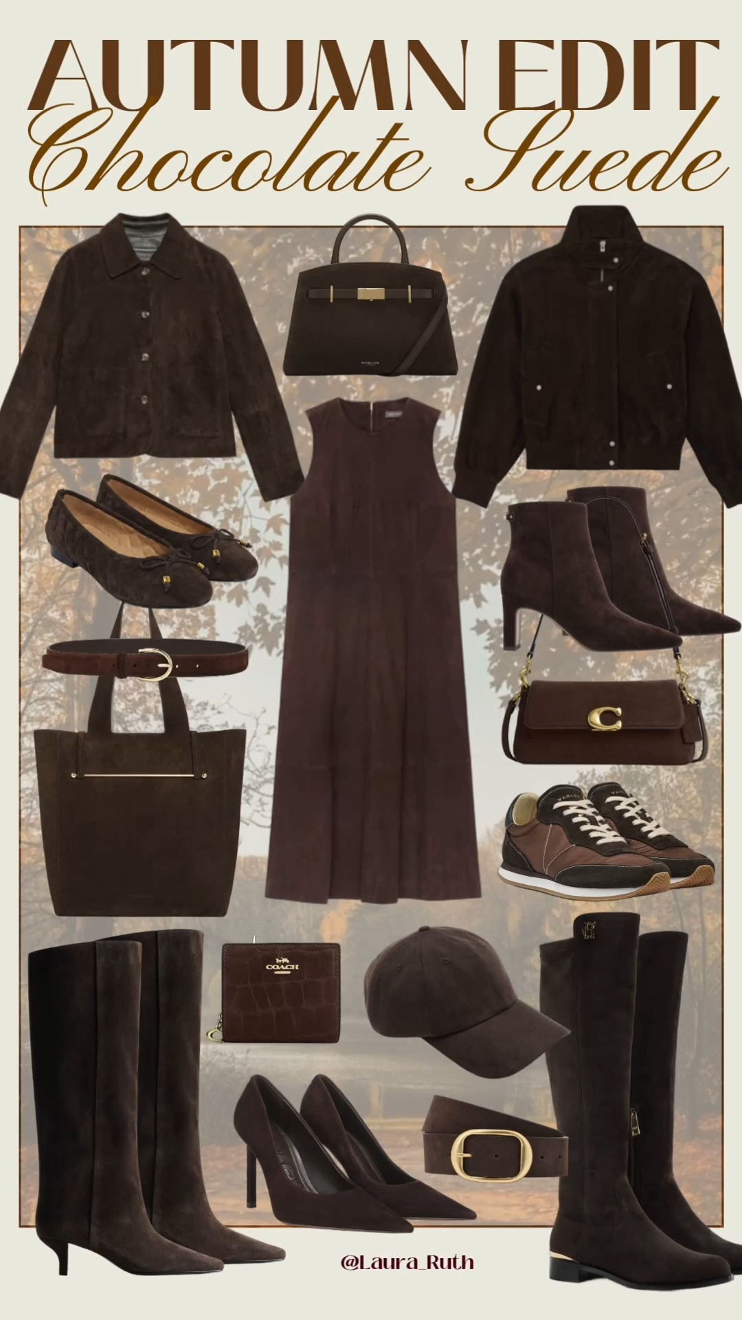Chocolate brown is the shade of the season 🤎🍂 Think rich suede, timeless silhouettes and the perfect mix of cosy and chic. I’ve rounded up all my autumn favourites in one place from everyday staples to those investment pieces you’ll wear for years. chocolate suede, brown suede, fall outfits 

 #LTKautumn #LTKworkwear #LTKbag