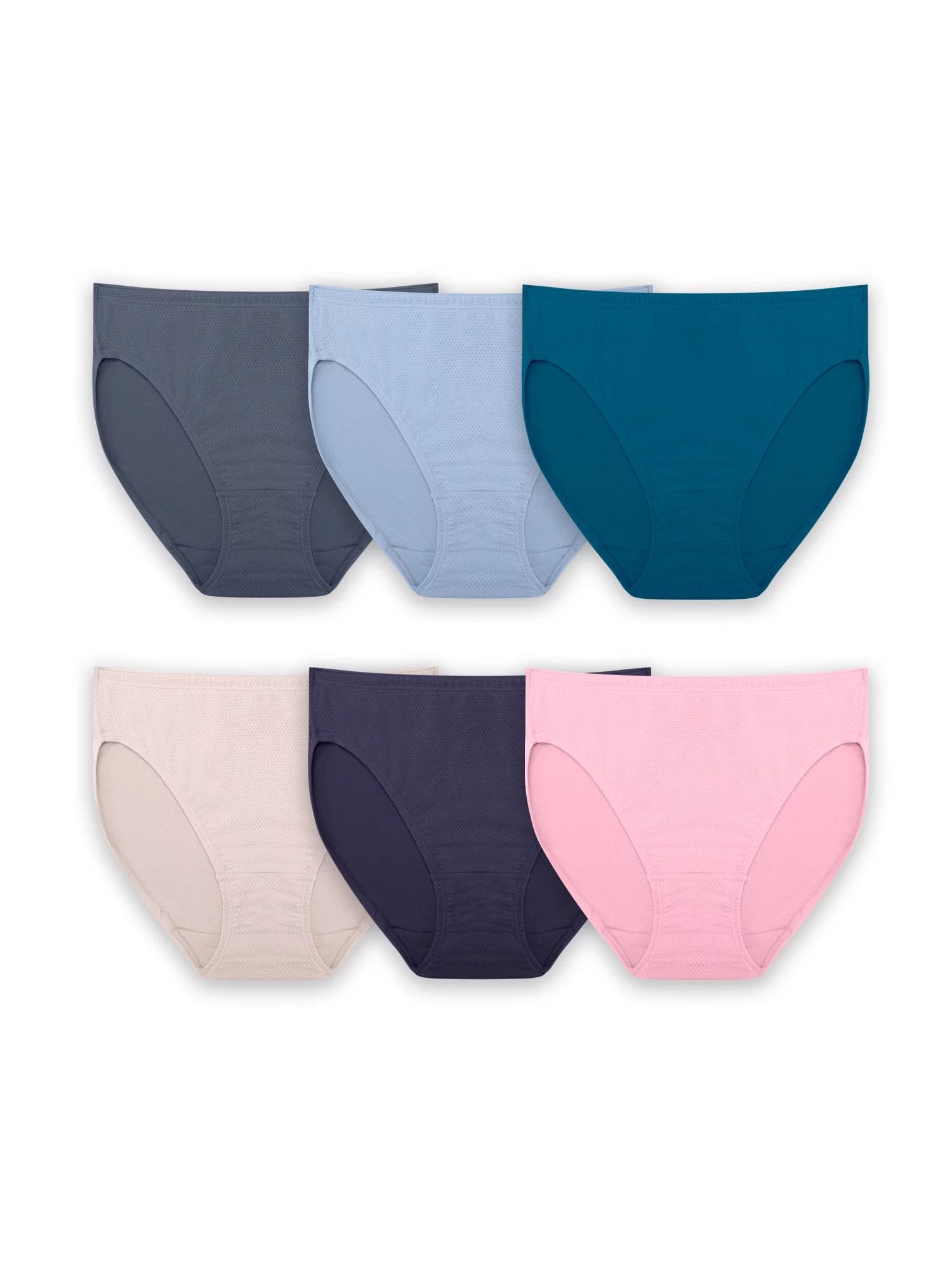 Fruit of the Loom Women's Breathable Micro-Mesh Hi Cut Underwear, 6 Pack, Sizes M-3XL | Walmart (US)