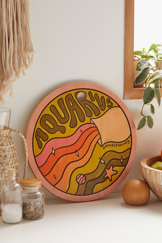 Doodle By Meg For Deny Zodiac Round Cutting Board | Urban Outfitters (US and RoW)