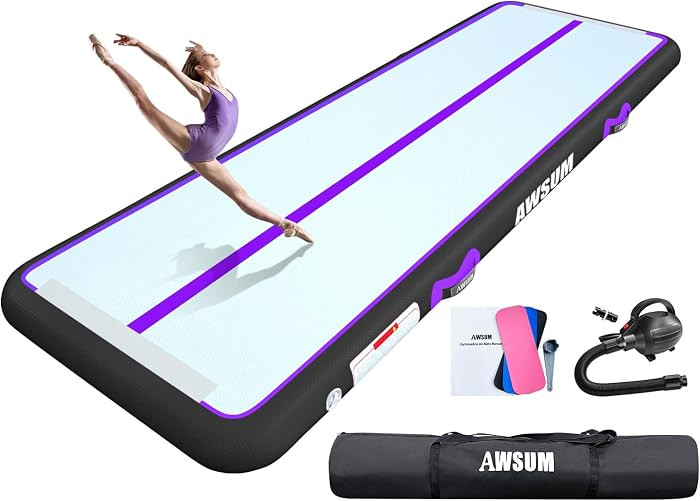 AWSUM Inflatable Gymnastics Mat, Air Tumbling Mat with Pump for Home & Gym | Amazon (US)