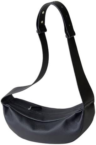 Genuine Leather Sling Bags Crossbody Women, Minimalist Style Casual Chest Bags with Wide Strap | Amazon (US)