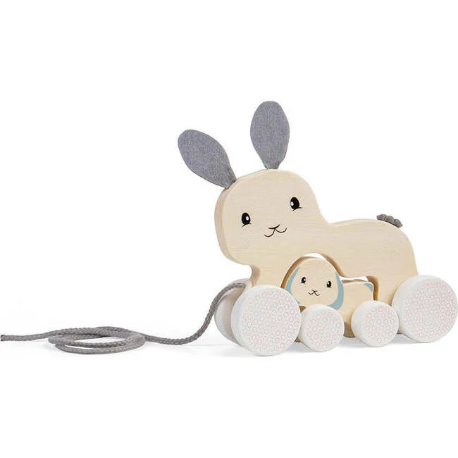 Bunny & Baby Pull Along - FSC 100% - FSC 100% - Kids Toys | Bigjigs Toys from Maisonette | Maisonette