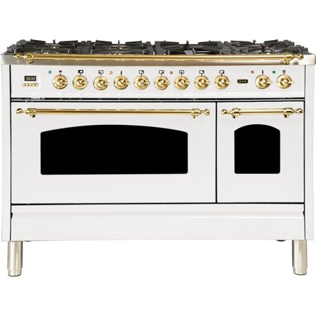 Ilve UPN120FDMPB Nostalgie Series 48 Inch Dual Fuel Convection Freestanding Range, 7 Sealed Brass Bu | Walmart (US)