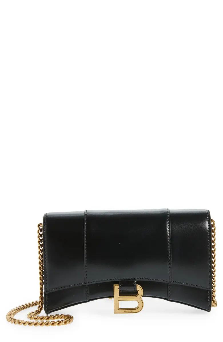 Balenciaga Hourglass Leather Wallet on a Chain | Nordstrom | Nordstrom