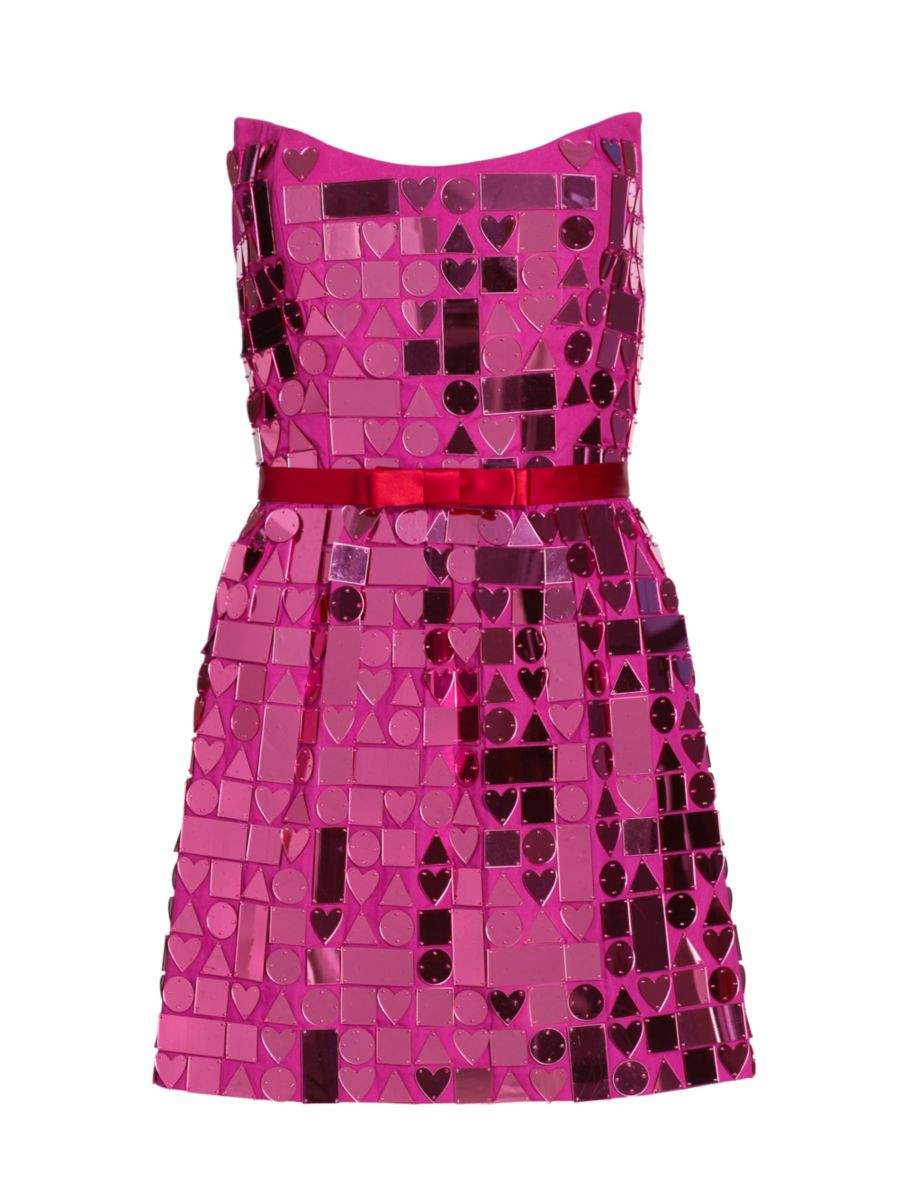 Markarian Evora Strapless Mirror-Embellished Minidress | Saks Fifth Avenue