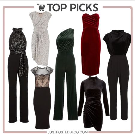 Great holiday dresses and jumpsuits for the holidays !