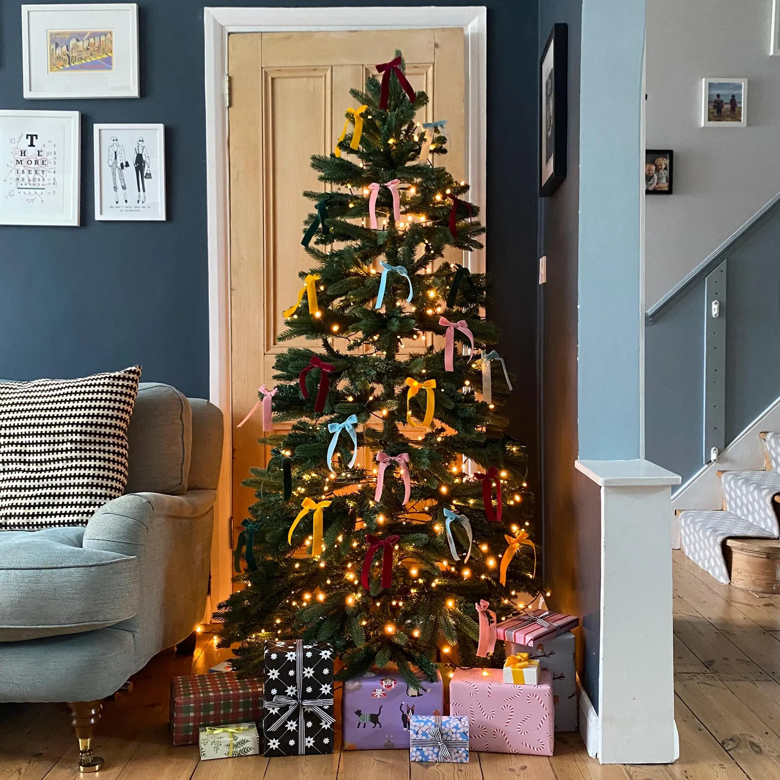 Christmas Tree Bow Decorations, Velvet Bows, Holiday Bows - Etsy | Etsy (US)