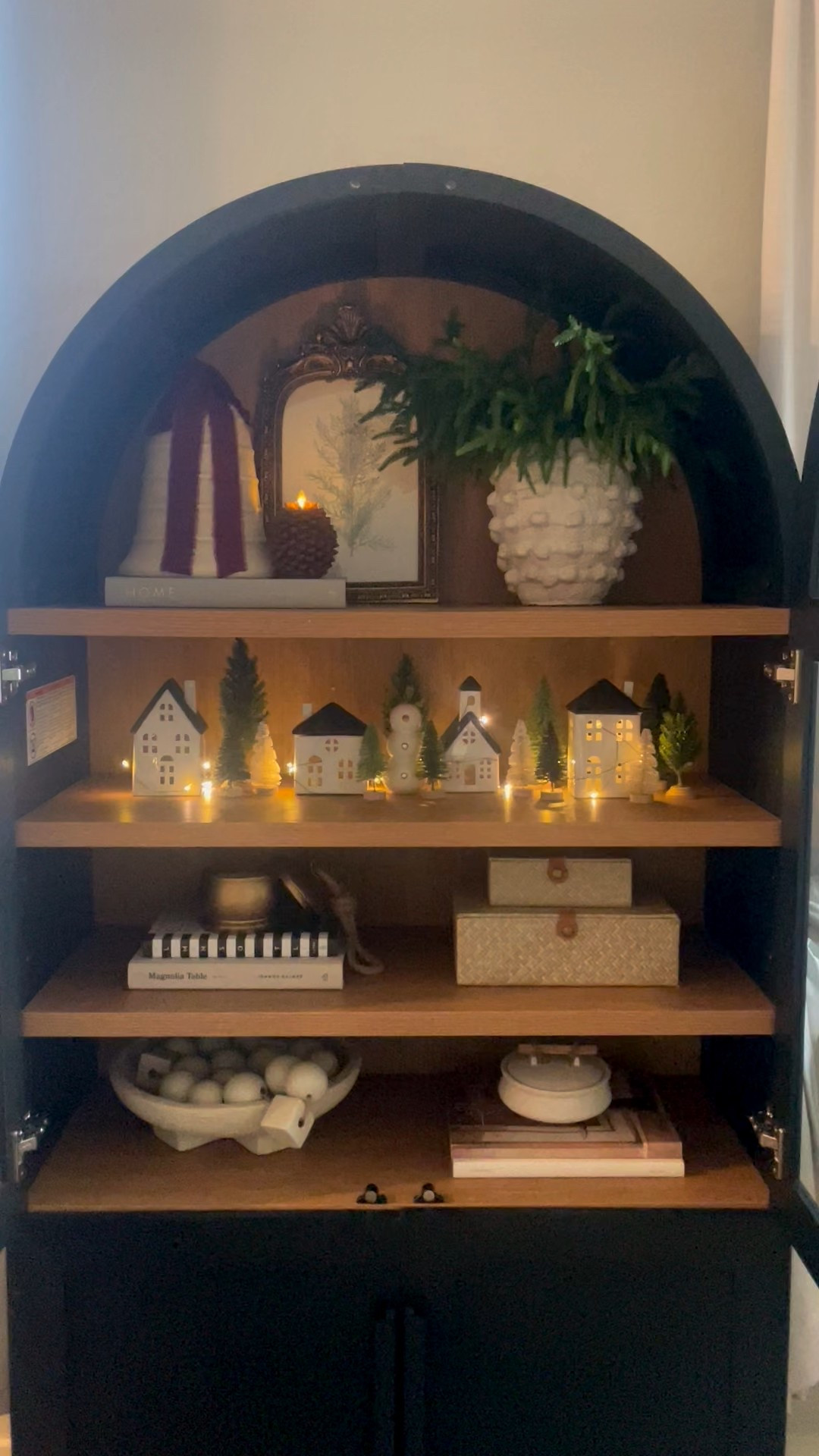 Arch cabinet
Holiday styling 

#LTKHoliday