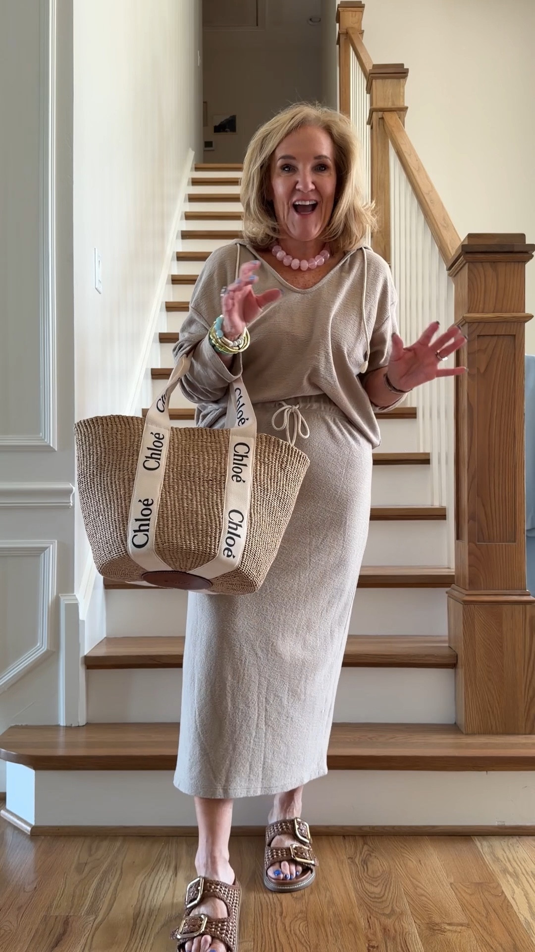 I love this neutral look. Wearing a medium. 

This bracelet stack launches next week. Code NANETTE20 Fir 20% off when it does! 

Vacation outfit, beach outfit, neutral skirt, set target style

#LTKOver40 #LTKSeasonal #LTKMidsize