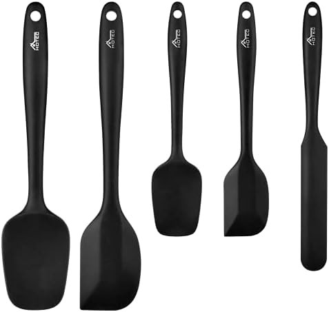 HOTEC Food Grade Silicone Rubber Spatula Set for Kitchen Baking, Cooking, and Mixing High Heat Re... | Amazon (US)