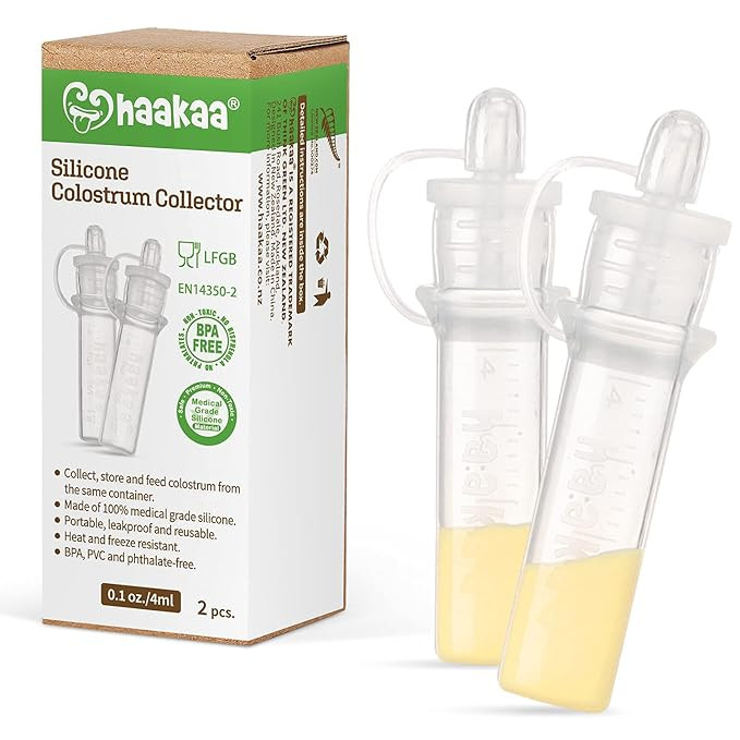 haakaa Colostrum Collector (0.1oz/4ml, 2 PK) | Amazon (US)