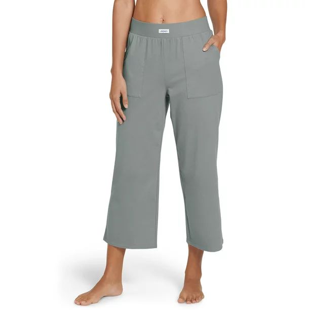Jockey Essentials Women's Organic Cotton Stretch Cropped Sleep Pants, Sizes S-3X | Walmart (US)