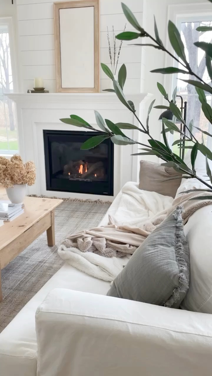 FARMHOUSE COZY FALL 
.
Blankets, pillows, dried flowers, textured rugs! 

#LTKSeasonal #LTKhome #LTKVideo