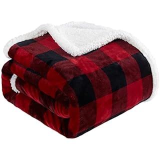 Eddie Bauer - Throw Blanket, Reversible Sherpa Fleece Bedding, Buffalo Plaid Home Decor for All S... | Amazon (US)