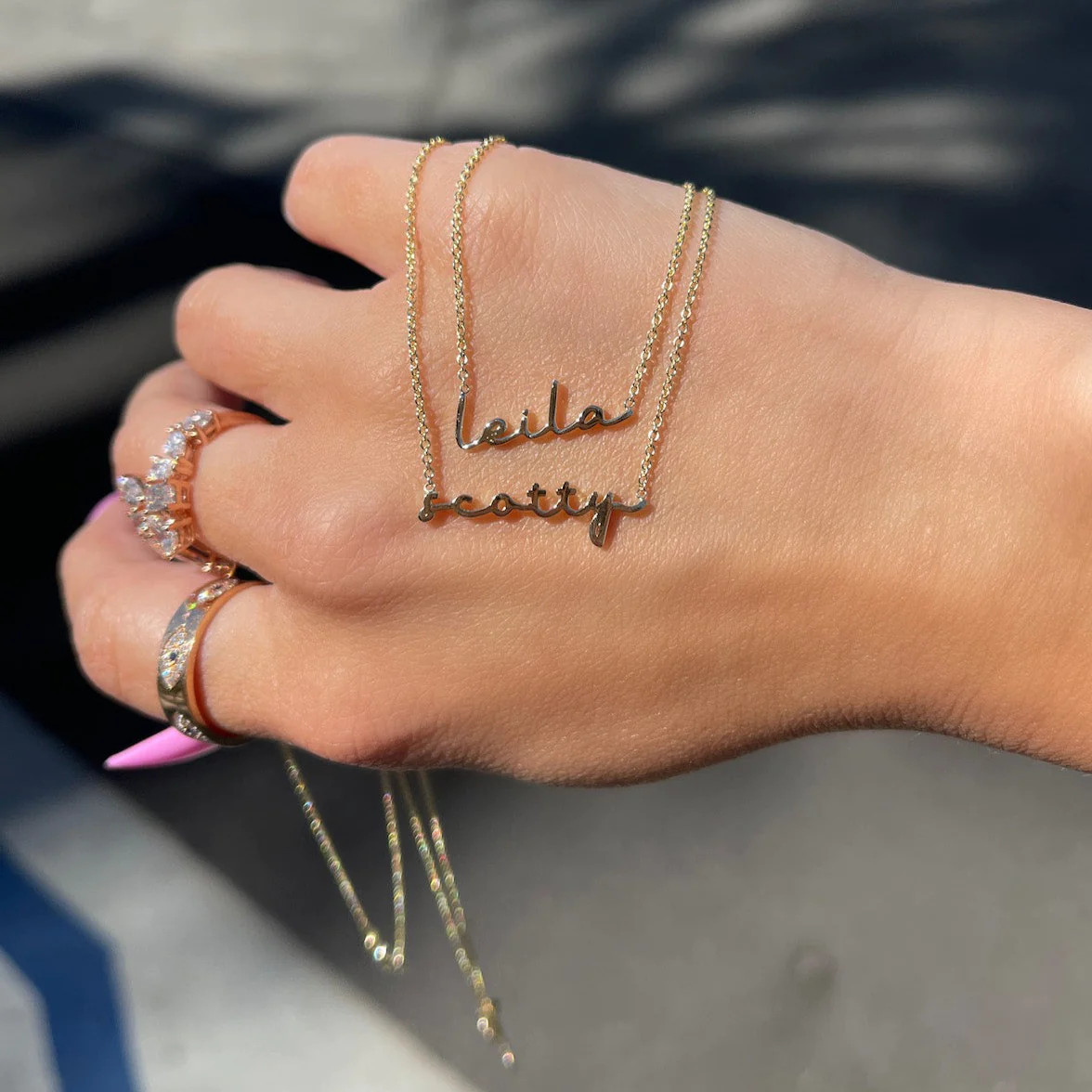 Mini Cursive Name Necklace | Happy Jewelers