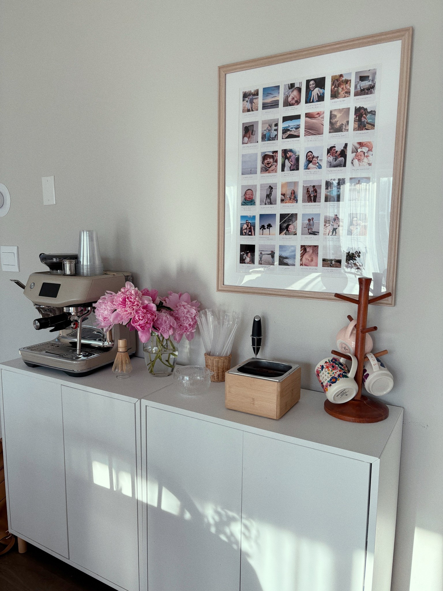 forever admiring this part of my house 🤍 
#coffeebar #athomecafe 

#LTKHome #LTKFamily