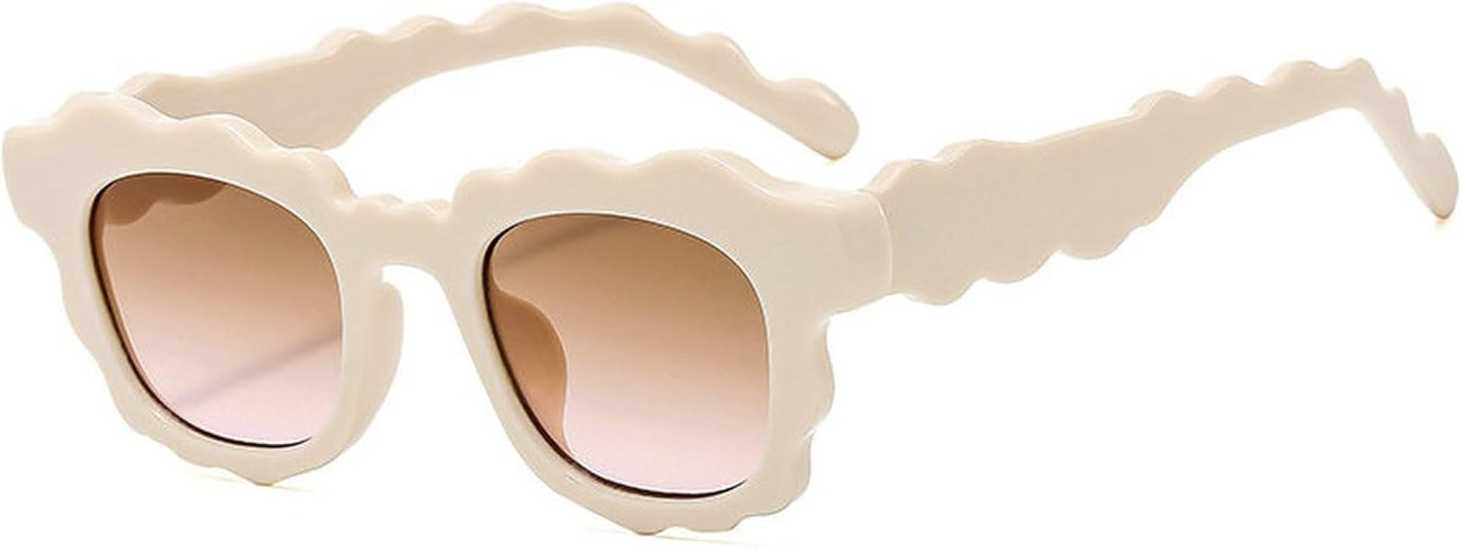 COTIA Fashion Square Sunglasses Women New Unique Irregular Wave-Shaped Frames Sun Glasses for Men... | Amazon (US)