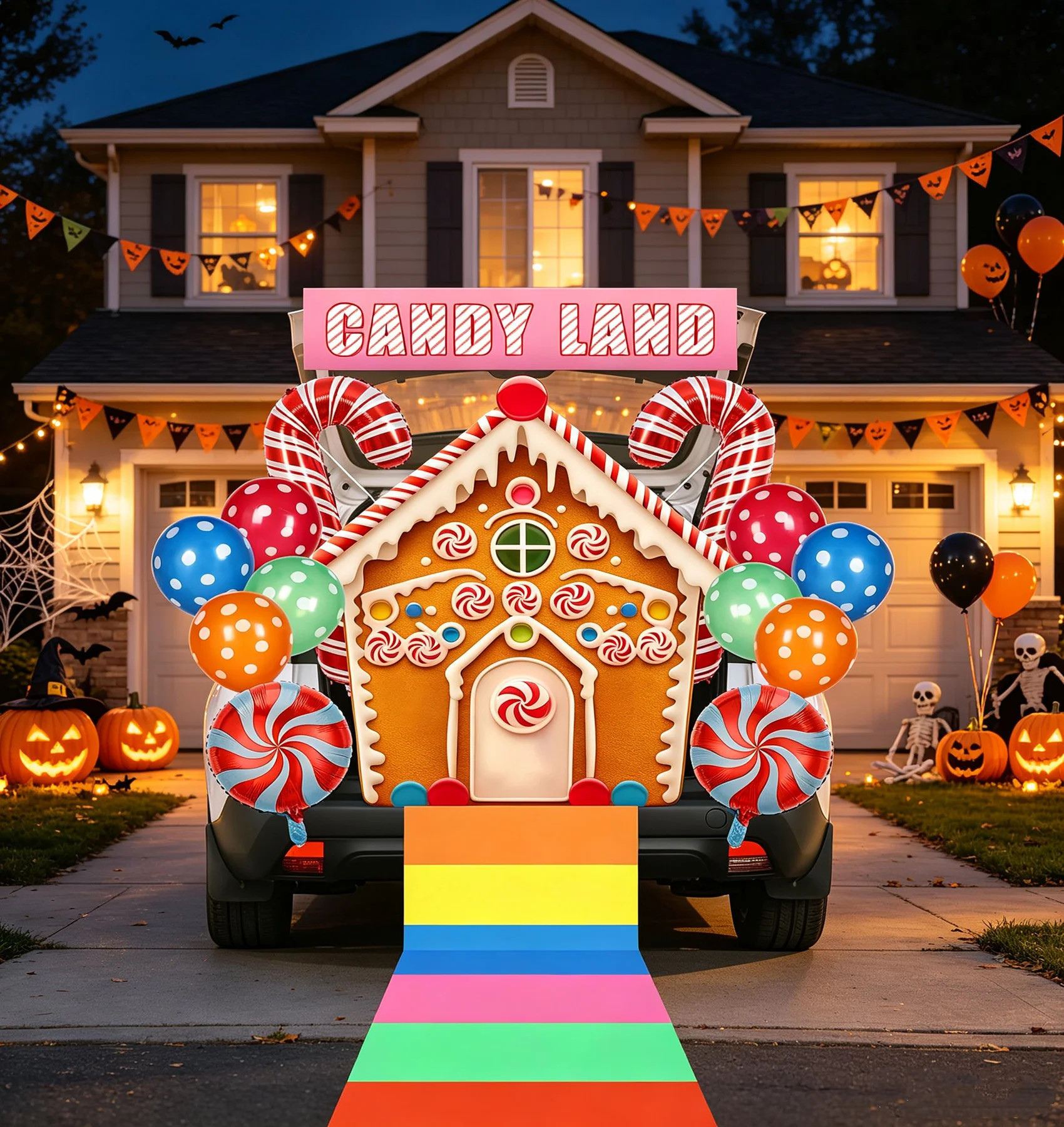 Halloween Candyland Trunk or Treat Kit, Candy‑Land Style Garage & Car Door Decoration, for Garage, Archway, Door and Outdoor Party Christmas decoratio | Wayfair North America