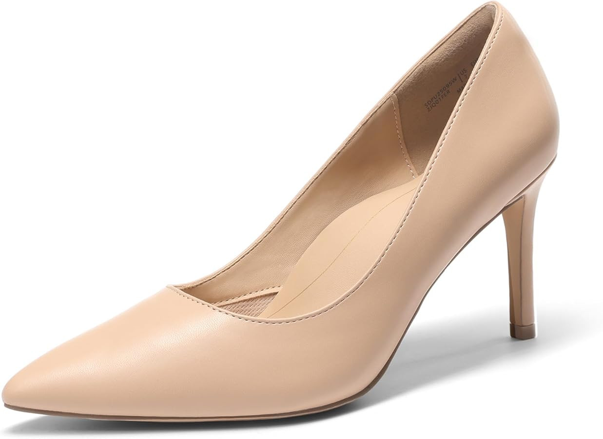 DREAM PAIRS Women's High Heels Pump Closed Pointed Toe Slip On Stiletto Dress Shoes Fashion Weddi... | Amazon (US)