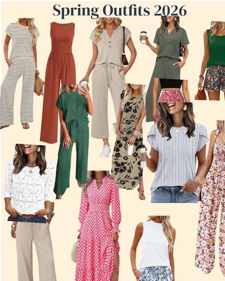 Spring is here and I curated some outfits I have versions of on repeat.

spring outfits 2026 | casual spring outfits women | matching sets women | spring dresses casual | everyday spring outfits women

Share this with someone who needs a few easy outfit ideas
Follow me for daily finds + real life in between

#SpringOutfits
#CasualStyle
#EverydayOutfits
#MomStyle
#EasyStyle

#LTKMidsize #LTKmomlife #LTKSaleAlert