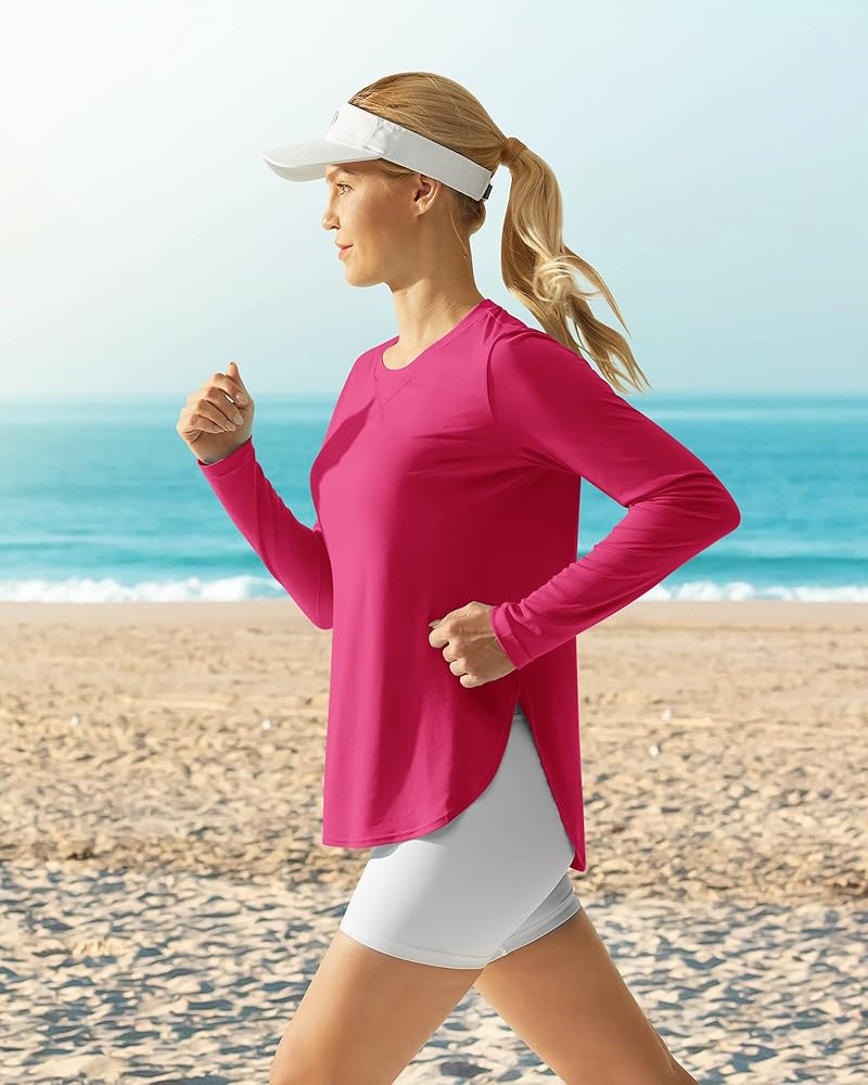 G4Free Women's UPF 50+ UV Shirts Long Sleeve Workout Sun Shirt Outdoor Gym Hiking Tops Quick Dry ... | Amazon (US)