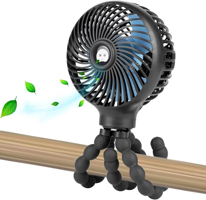 Mini Handheld Personal Portable Fan, Baby Stroller Fan, Car Seat Fan, Desk Fan, with Flexible Tri... | Amazon (US)