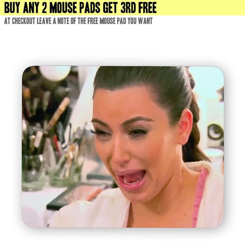 Kim Kardashian ugly crying face mouse pad - mouse mat - desktop mouse mat - funny mouse mat - com... | Etsy (US)