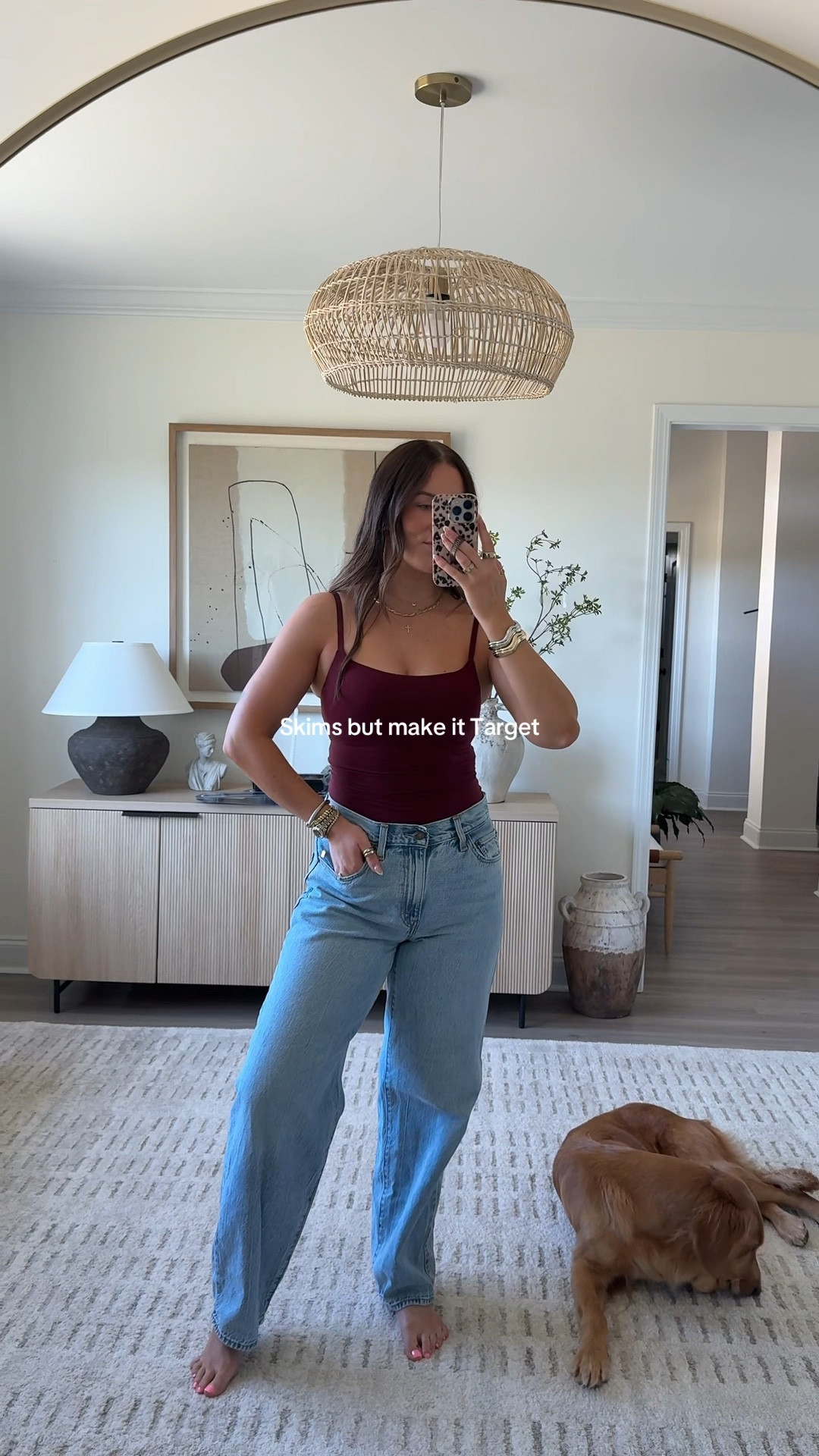 Skims lookalike at Target 👀
I recommend sizing one size up. I’m wearing a small and it was little tight. 
Target fashion. Target finds. Target fall fashion. Target bodysuit. 

#LTKFindsUnder50 #LTKStyleTip