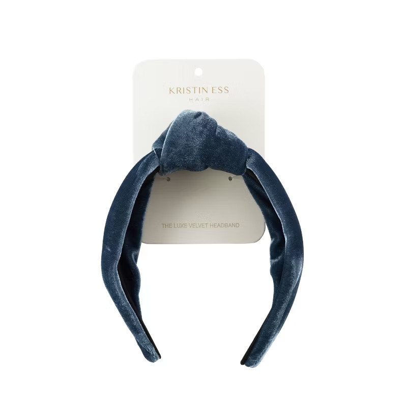 Kristin Ess The Luxe Velvet Headband - Denim | Target